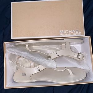 Michael Kors jelly sandals Vanilla/off white color